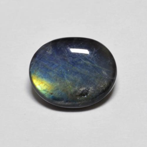 Spettrolite naturale multicolore da 2,18 ct, taglio ovale, opaco