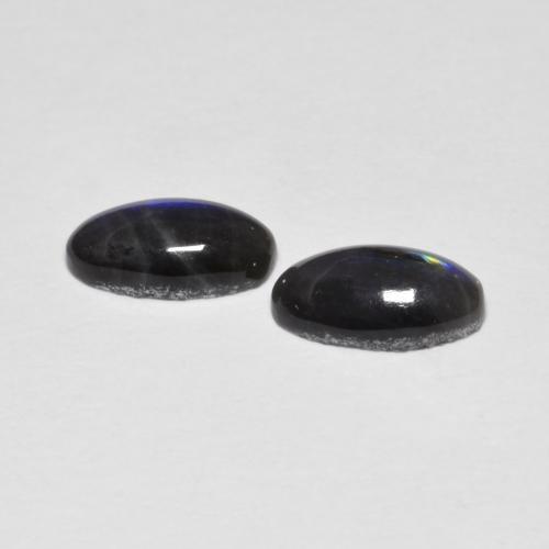 Spettrolite naturale multicolore da 1,37 ct, taglio ovale, opaco