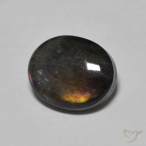 Spettrolite Multicolore naturale da 2.27 ct, Ovale, Opaco