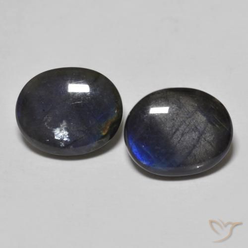 4.24ctw Naturale Multicolore Spettrolite, Ovale, Opaco