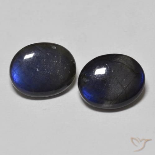4.24ctw Naturale Multicolore Spettrolite, Ovale, Opaco