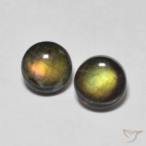 Gemme di Spettrolite Multicolore naturale da 1.96 ct, Taglio rotondo, Opaco