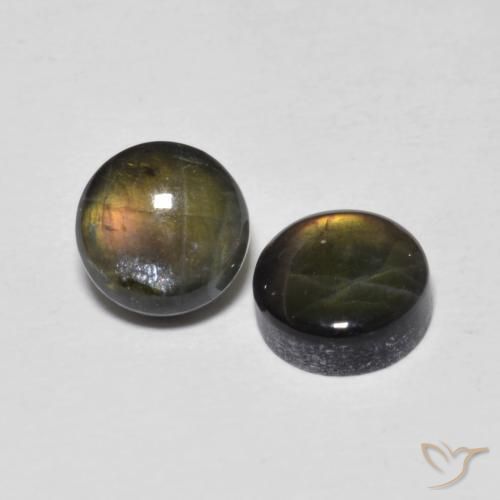 Gemme di Spettrolite Multicolore naturale da 1.96 ct, Taglio rotondo, Opaco