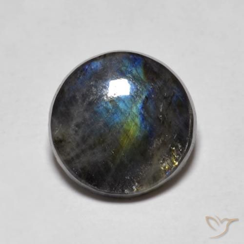 2.31ct Naturale Multicolore Spettrolite, Rotondo, Opaco
