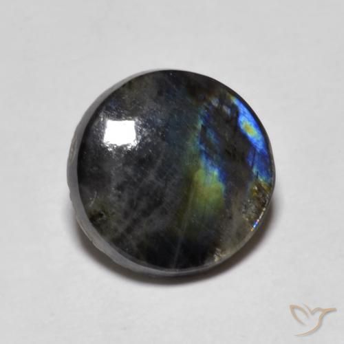 Spettrolite Multicolore naturale da 2.31 ct, Rotondo, Opaco