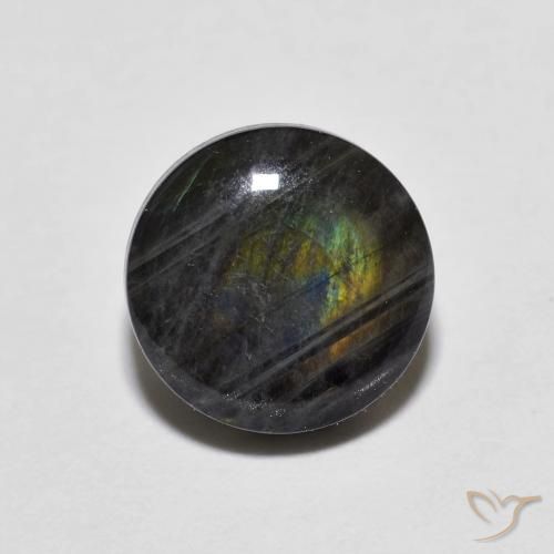 1.65ct Naturale Multicolore Spettrolite, Rotondo, Opaco