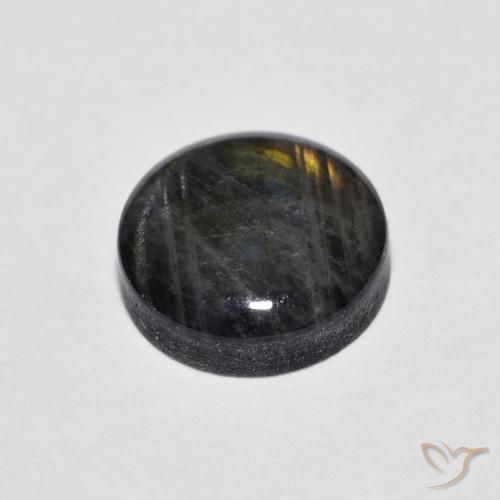 Spettrolite Multicolore naturale da 1.65 ct, Rotondo, Opaco
