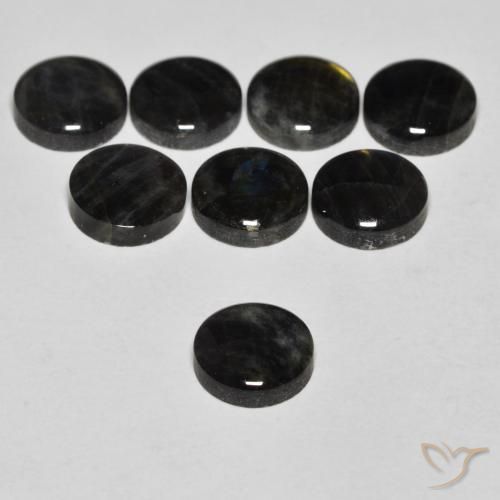 Spettrolite Multicolore naturale da 1.62 ct, Taglio rotondo, Opaco