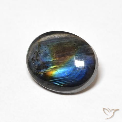 Spettrolite Multicolore naturale da 1.93 ct, Ovale, Opaco