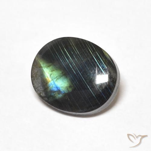 Spettrolite Multicolore naturale da 1.72 ct, Ovale, Opaco