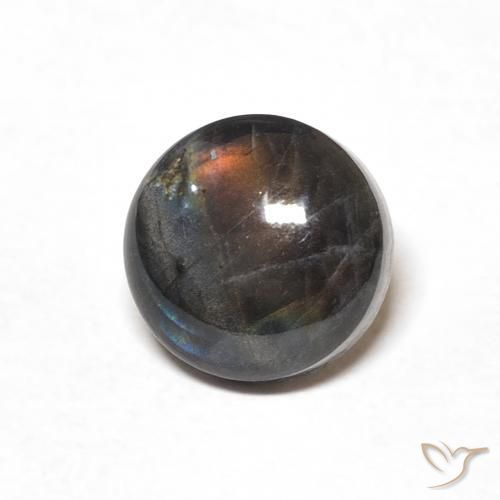 Spettrolite Multicolore naturale da 1.71 ct, Rotondo, Opaco