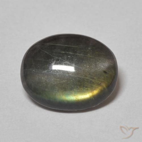 1.37ct Naturale Multicolore Spettrolite, Ovale, Opaco
