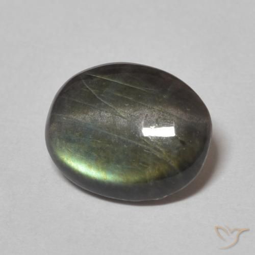 Spettrolite Multicolore naturale da 1.37 ct, Ovale, Opaco