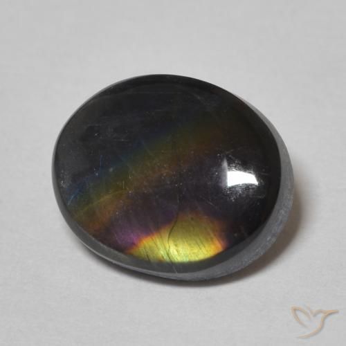 2.12ct Naturale Multicolore Spettrolite, Ovale, Opaco
