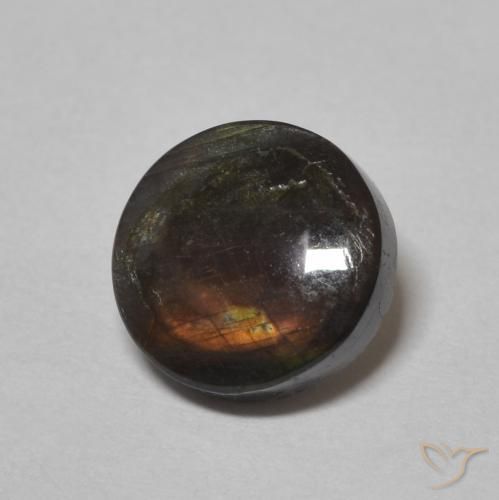 Spettrolite Multicolore naturale da 1.51 ct, Rotondo, Opaco