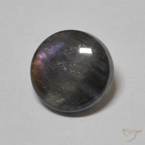 Spettrolite Multicolore naturale da 1.52 ct, Rotondo, Opaco