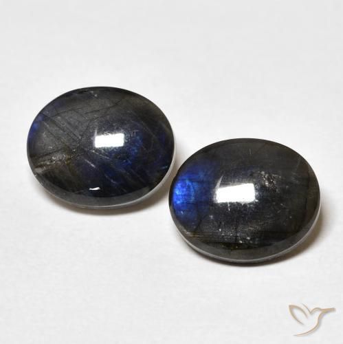 4.16ctw Naturale Multicolore Spettrolite, Ovale, Opaco
