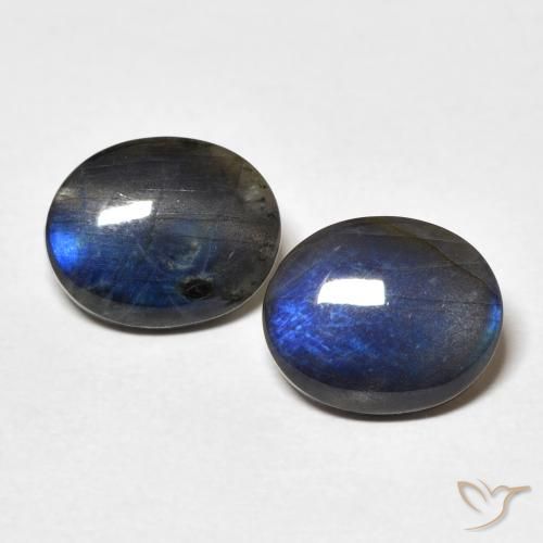 3.91ctw Naturale Multicolore Spettrolite, Ovale, Opaco