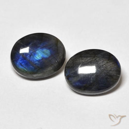 4.42ctw Naturale Multicolore Spettrolite, Ovale, Opaco