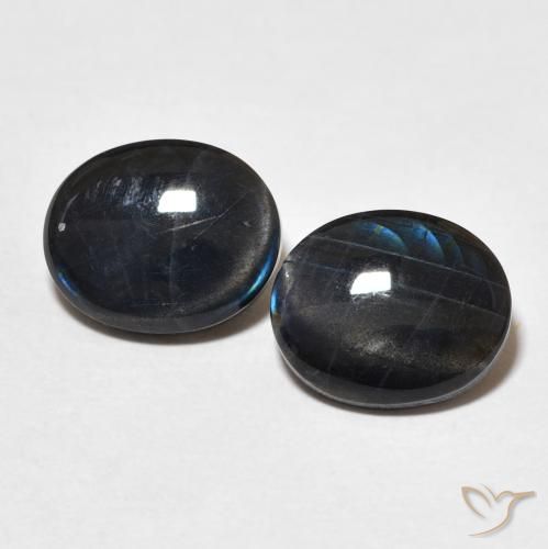 4.05ctw Naturale Multicolore Spettrolite, Ovale, Opaco