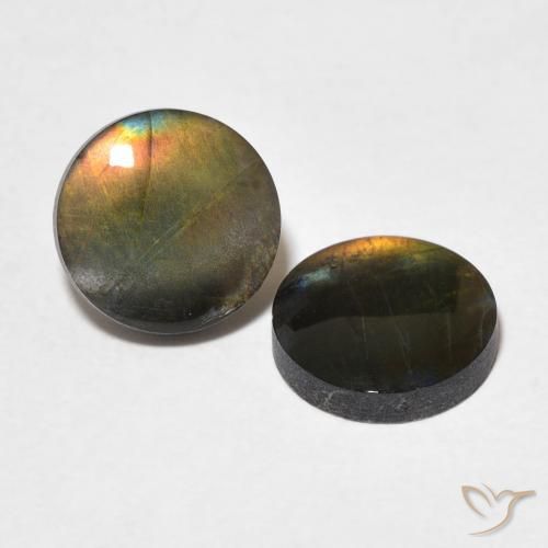 Gemme di Spettrolite Multicolore naturale da 2.71 ct, Rotondo, Opaco