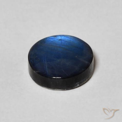 Spettrolite naturale multicolore da 2,34 ct, taglio rotondo, opaco