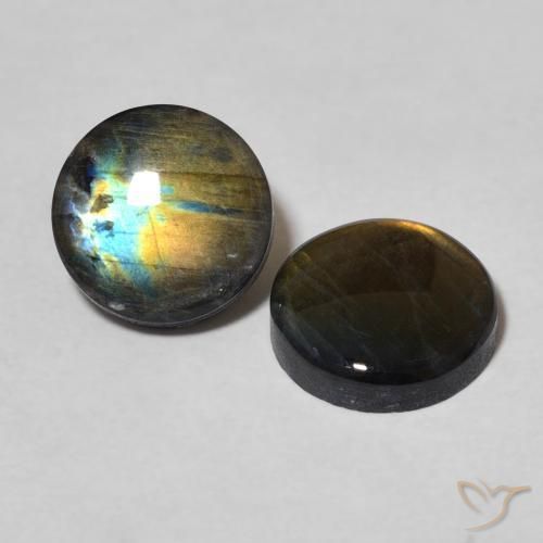 Gemme di Spettrolite Multicolore naturale da 3.11 ct, Rotondo, Opaco