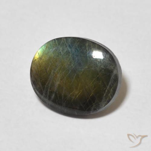 Spettrolite Multicolore naturale da 1.79 ct, Ovale, Opaco