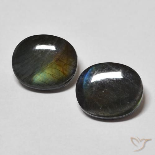 4.17ctw Naturale Multicolore Spettrolite, Ovale, Opaco