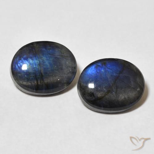 4.39ctw Naturale Multicolore Spettrolite, Ovale, Opaco