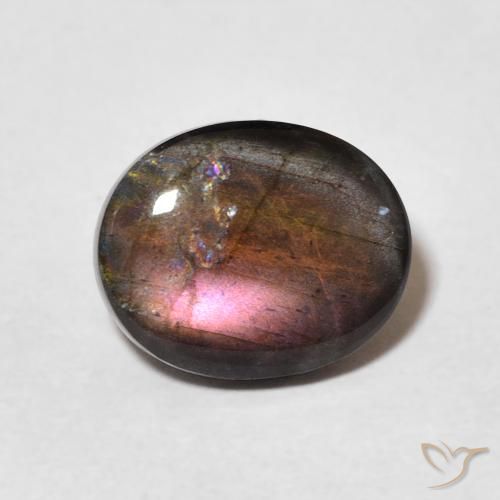 2.07ct Naturale Multicolore Spettrolite, Ovale, Opaco
