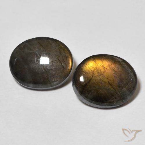 4.28ctw Naturale Multicolore Spettrolite, Ovale, Opaco