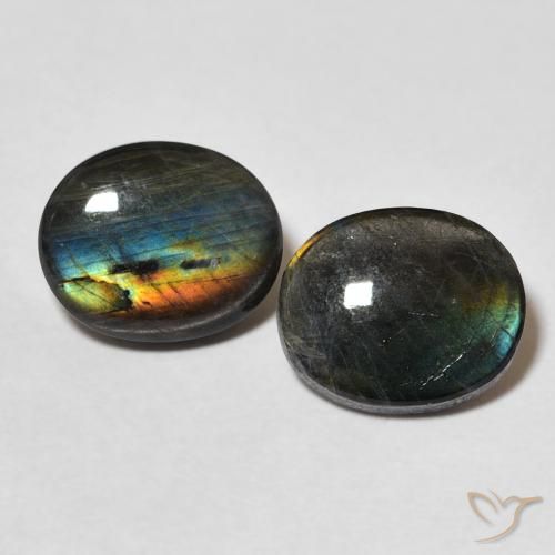 Gemme di Spettrolite Multicolore naturale da 4.00 ct, Taglio ovale, Opaco