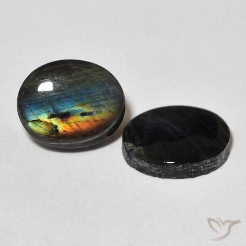 Gemme di Spettrolite Multicolore naturale da 4.00 ct, Taglio ovale, Opaco