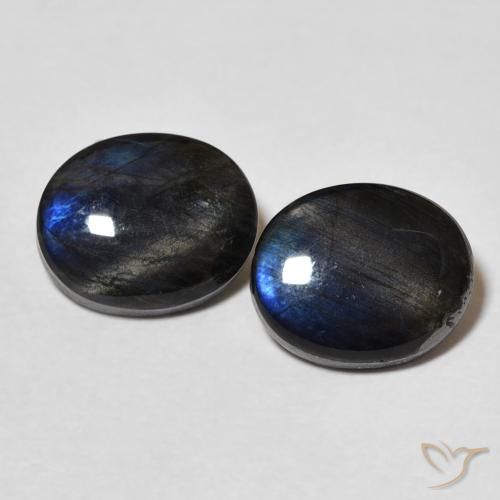 4.61ctw Naturale Multicolore Spettrolite, Ovale, Opaco