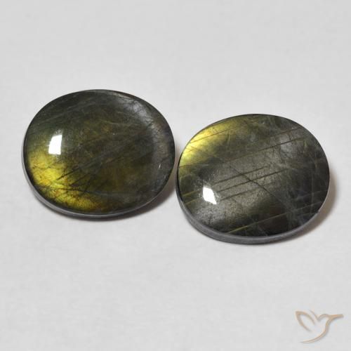 3.65ctw Naturale Multicolore Spettrolite, Ovale, Opaco