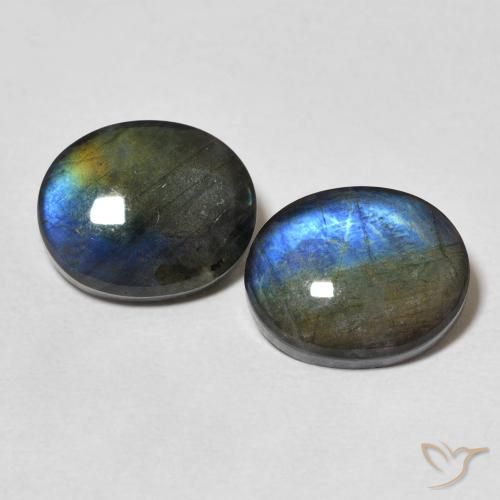 4.34ctw Naturale Multicolore Spettrolite, Ovale, Opaco