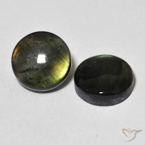 Gemme di Spettrolite Multicolore naturale da 3.55 ct, Rotondo, Opaco