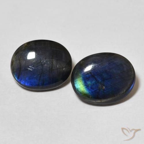 3.88ctw Naturale Multicolore Spettrolite, Ovale, Opaco