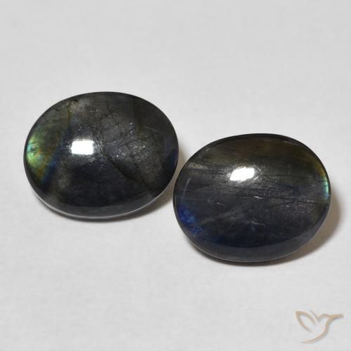 4.16ctw Naturale Multicolore Spettrolite, Ovale, Opaco