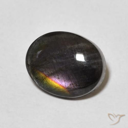 2.09ct Naturale Multicolore Spettrolite, Ovale, Opaco