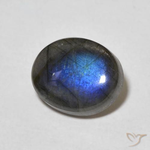 2.12ct Naturale Multicolore Spettrolite, Ovale, Opaco