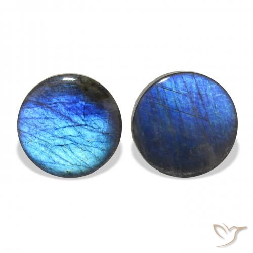 3.61ctw Naturale Multicolore Spettrolite, Rotondo, Opaco