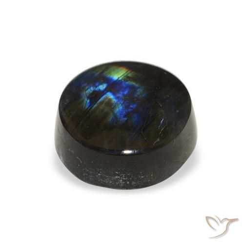 Spettrolite Multicolore naturale da 1.46 ct, Rotondo, Opaco