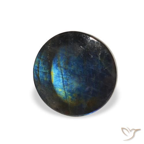 Spettrolite Multicolore naturale da 0.99 ct, Rotondo, Opaco