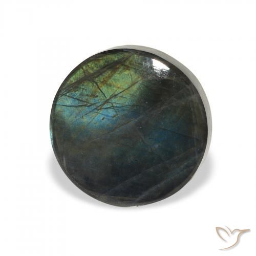 Spettrolite Multicolore naturale da 2.28 ct, Rotondo, Opaco