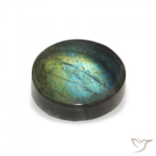 Spettrolite Multicolore naturale da 2.28 ct, Rotondo, Opaco