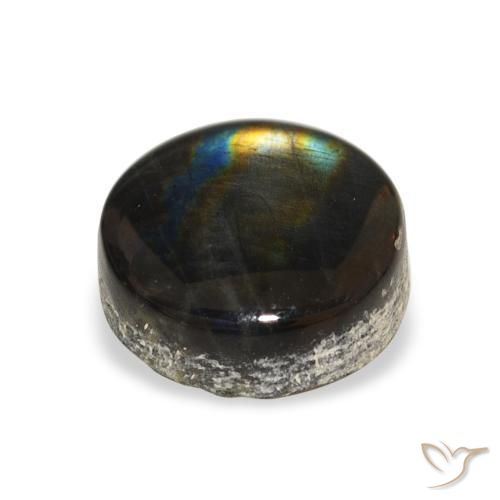 Spettrolite Multicolore naturale da 1.59 ct, Rotondo, Opaco