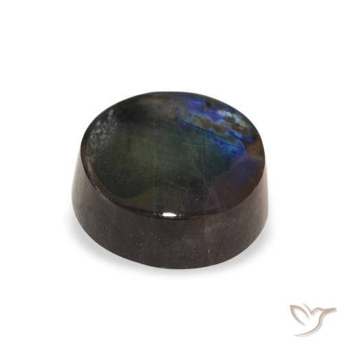 Spettrolite Multicolore naturale da 1.41 ct, Rotondo, Opaco