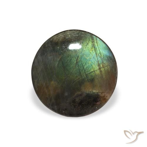 Spettrolite Multicolore naturale da 0.94 ct, Rotondo, Opaco